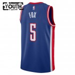 Maillot NBA Sacramento Kings Deaaron Fox Nike 2024-25 City Edition Bleu Swingman - Enfant